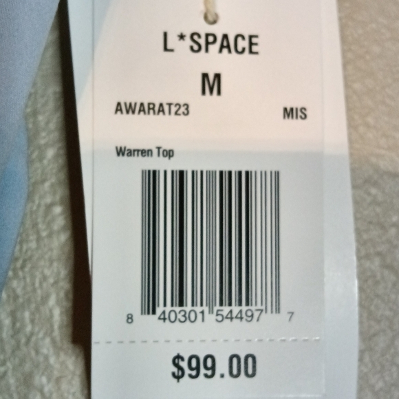 Anthropologie L*SPACE Warren Ruched Top Light Blue Size Medium - Picture 4 of 11